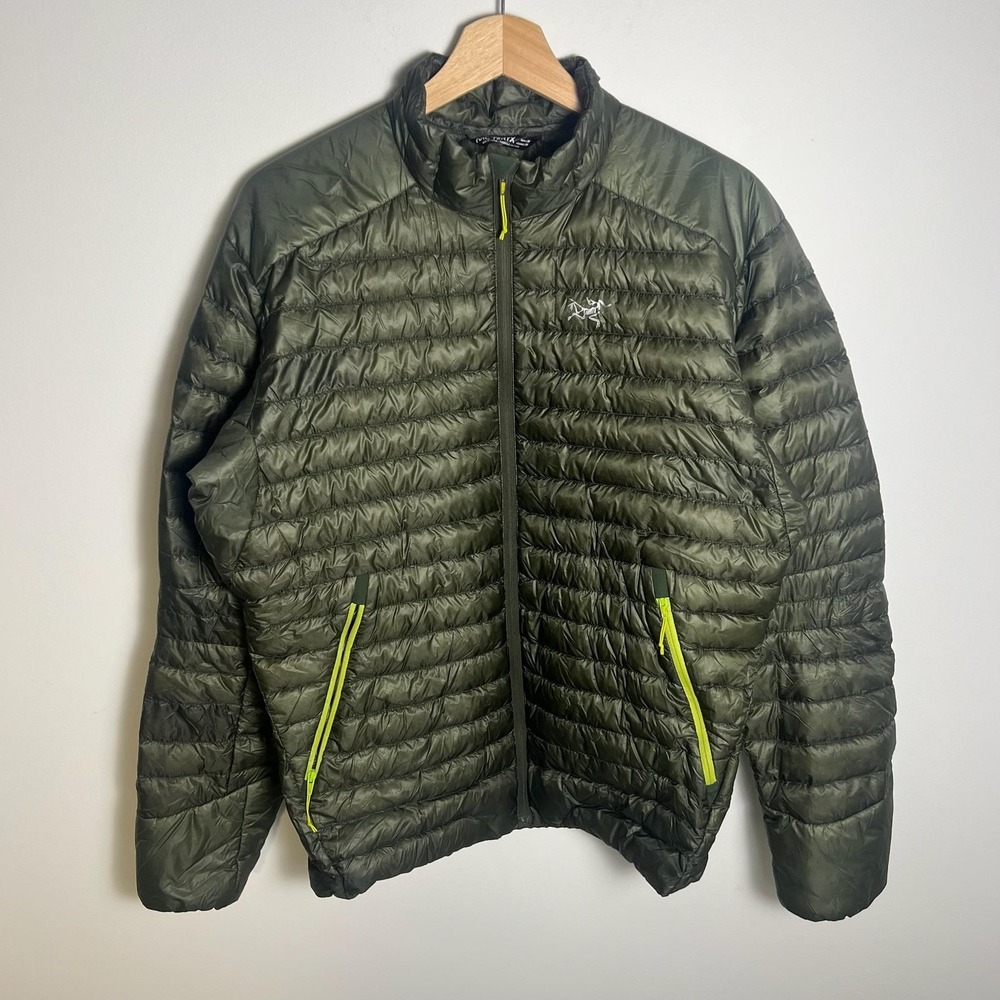 Arc'teryx Jacket Mens Medium Green Lightweight Insulated Puffer Hiking Outdoor